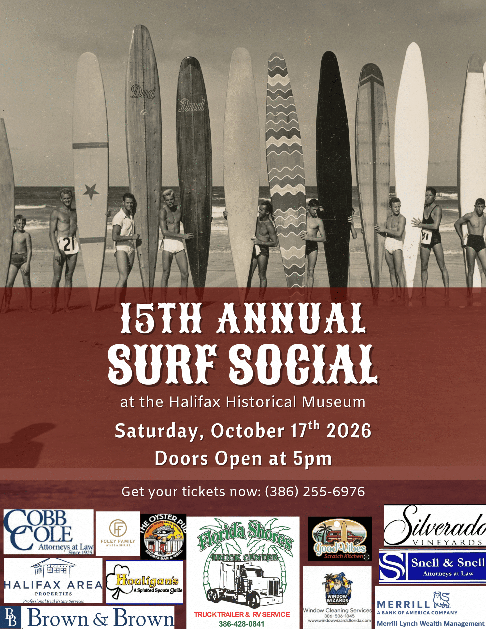 15th Annual Surf Social – Surfing Through the 60’s
